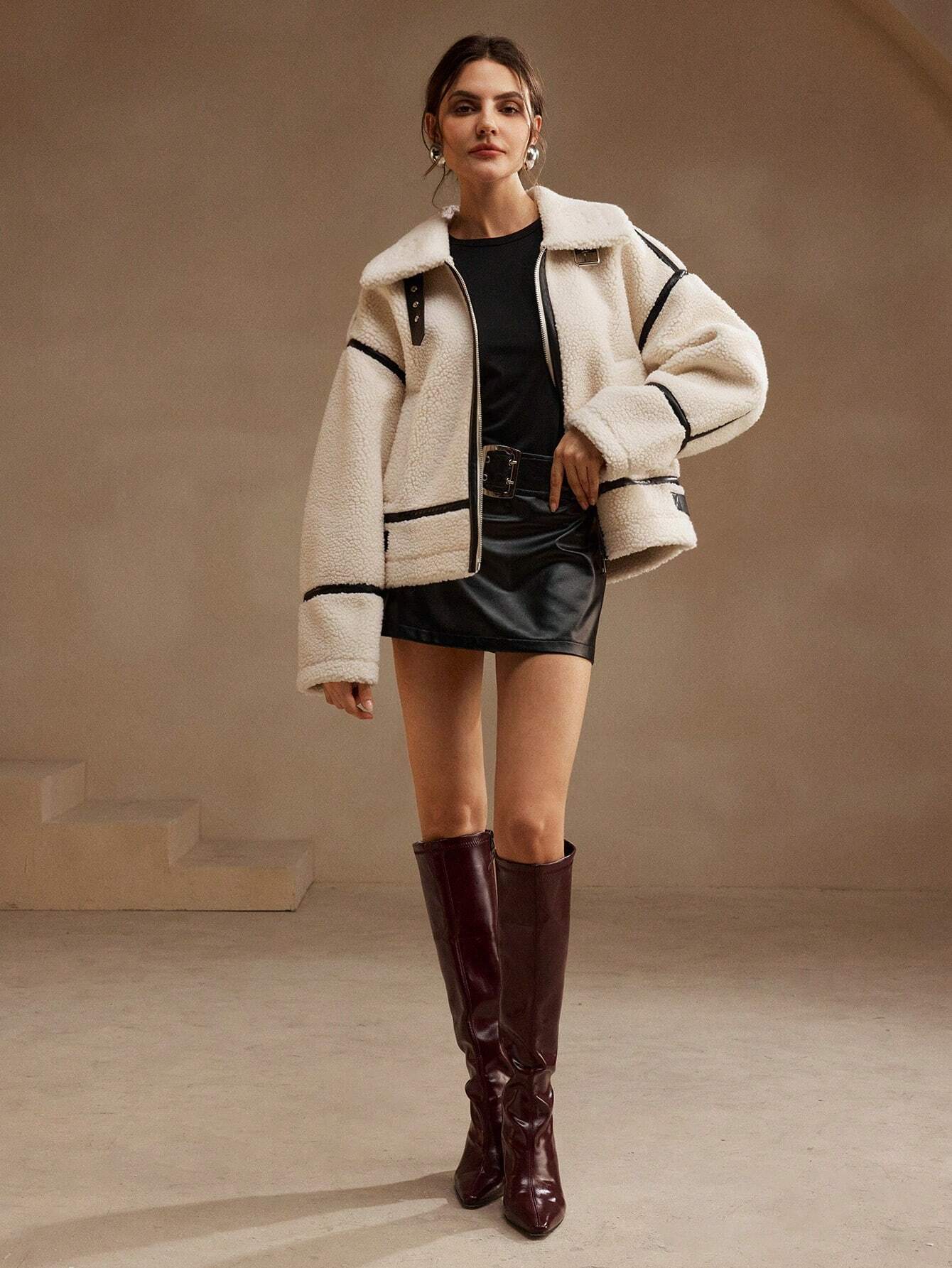 Renee | Women's Oversized Sherpa Jacket