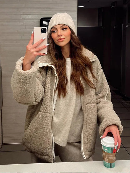 Paige | Women's Relaxed Fit Teddy Zip-Up Jacket