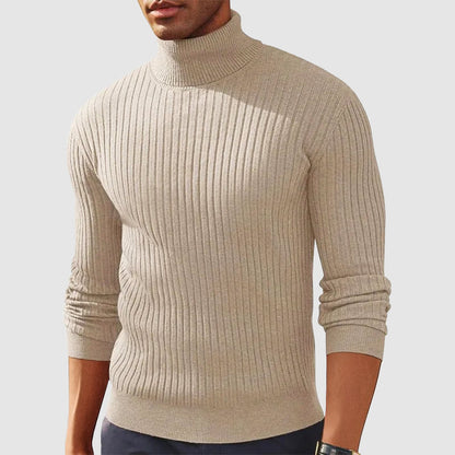Classic Men’s Ribbed Turtleneck Sweater