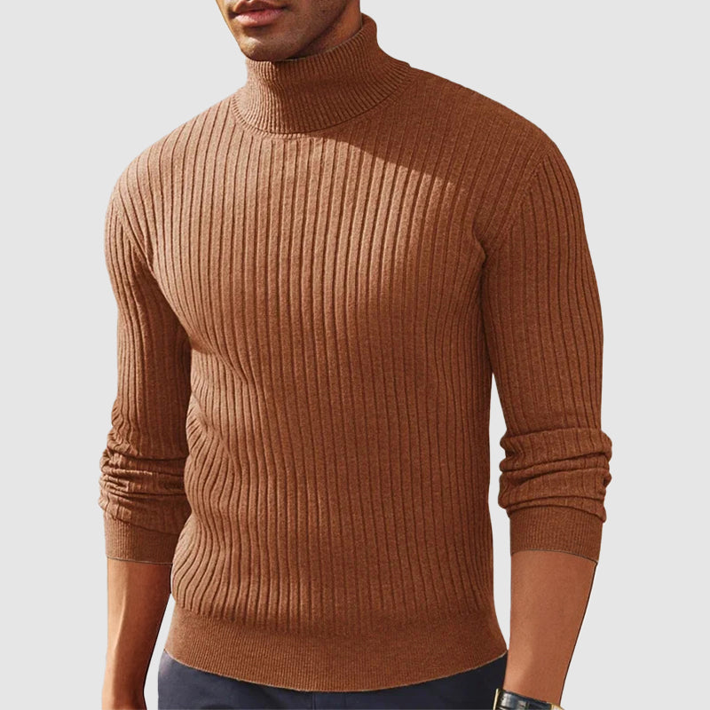 Classic Men’s Ribbed Turtleneck Sweater