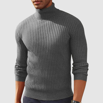 Classic Men’s Ribbed Turtleneck Sweater