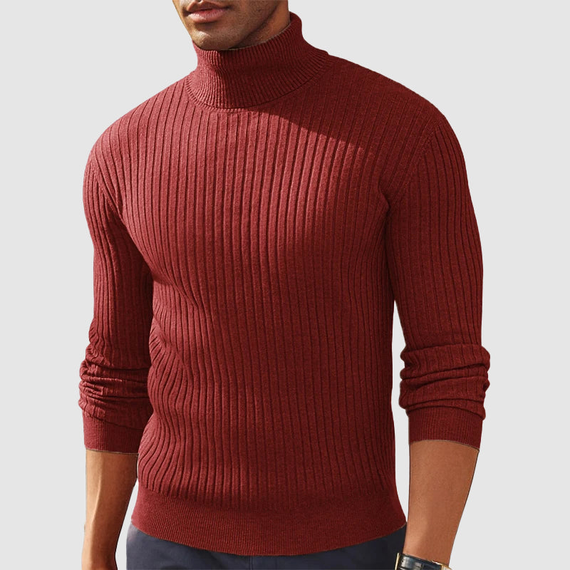 Classic Men’s Ribbed Turtleneck Sweater