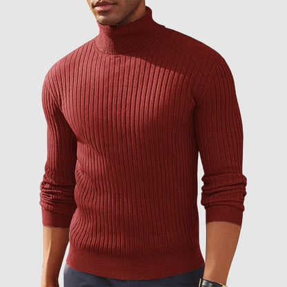 Classic Men’s Ribbed Turtleneck Sweater