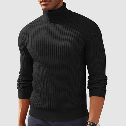 Classic Men’s Ribbed Turtleneck Sweater