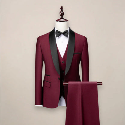 François Blanchet Three-Piece Formal Tuxedo Suit