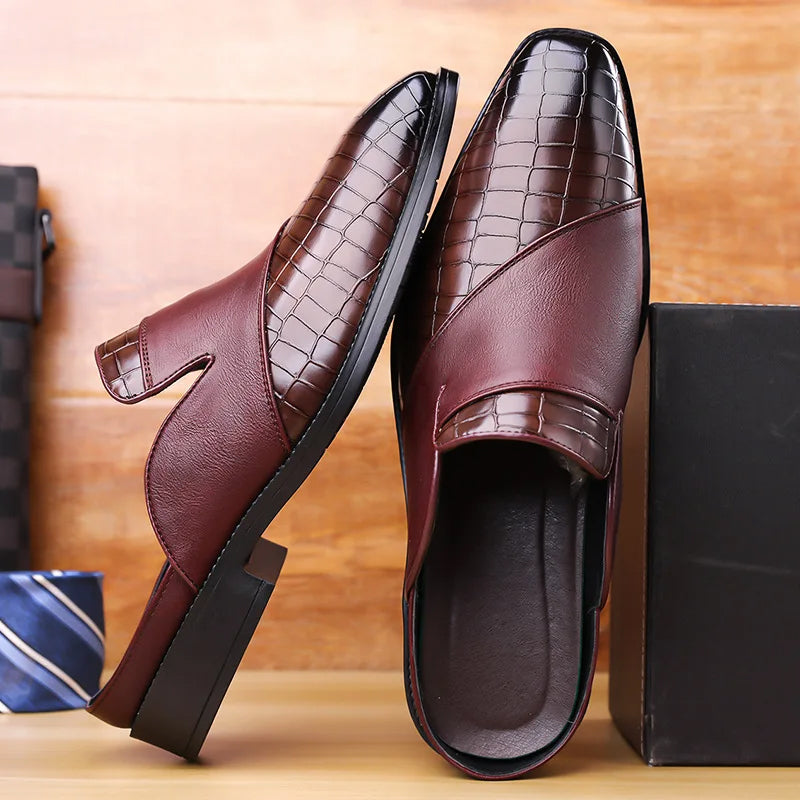 François Blanchet Mule Shoes with Textured Upper