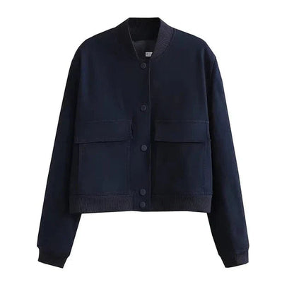 Donna | Women's Cropped Button-Down Bomber Jacket