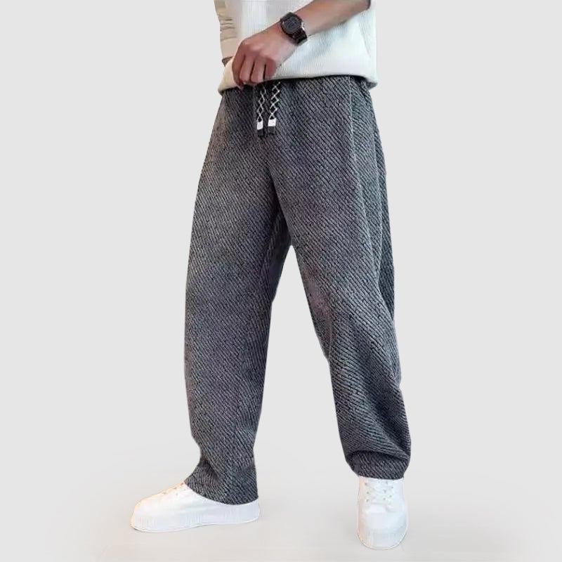 Men’s Casual Wide-Leg Drawstring Pants