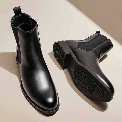 Men’s Classic Chelsea Boots with Glossy FInish