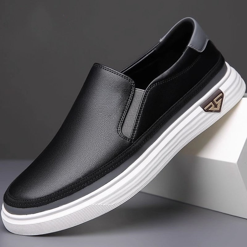 Roberto Russo Leather Low-Top Slip-On Shoes