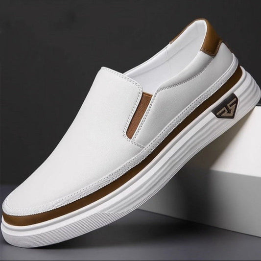 Roberto Russo Leather Low-Top Slip-On Shoes