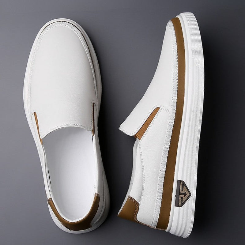 Roberto Russo Leather Low-Top Slip-On Shoes