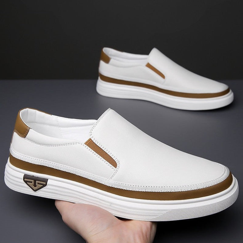 Roberto Russo Leather Low-Top Slip-On Shoes