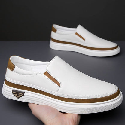 Roberto Russo Leather Low-Top Slip-On Shoes