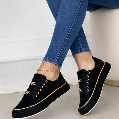 Valentina Rossi Platform Sneakers with Chain Detail