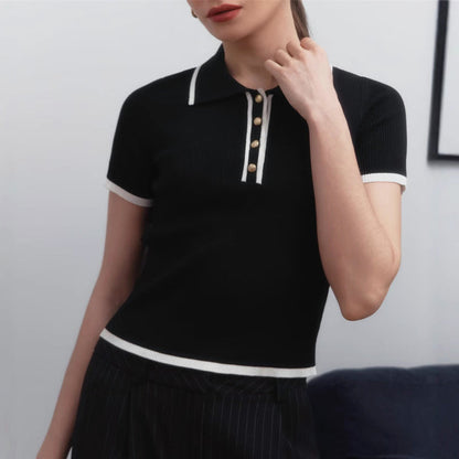 Valentina Rossi Ribbed Knit Top