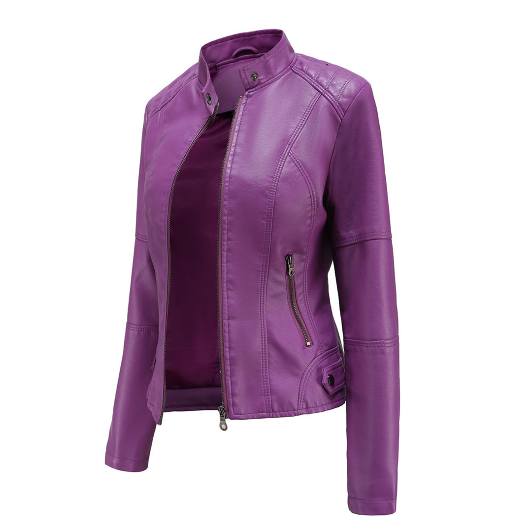 Lillian | Women's Collarless Biker Jacket