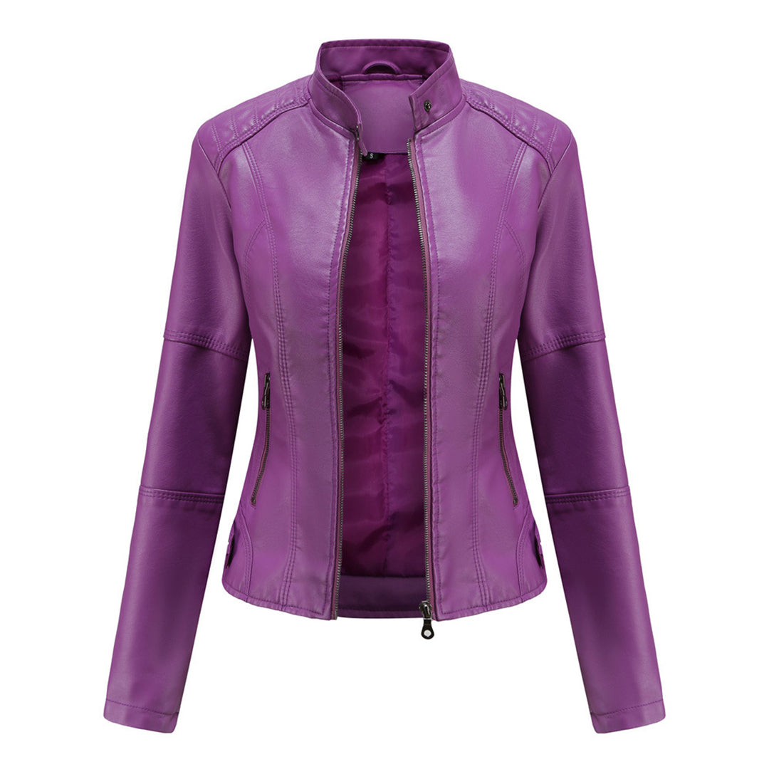 Lillian | Women's Collarless Biker Jacket