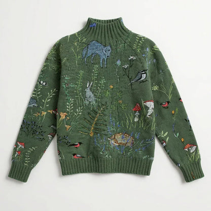 Women’s Patterned Turtleneck Sweater